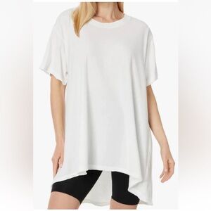 FP Free People Movement Leg Day Tee Oversized Top Shirt Short Sleeve White XL